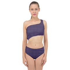 Argyle Dark Pink Black Pattern Spliced Up Two Piece Swimsuit by BrightVibesDesign