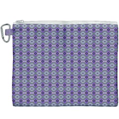 Ornate Oval Pattern Purple Green Canvas Cosmetic Bag (xxxl) by BrightVibesDesign