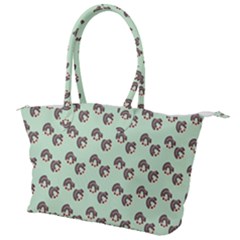 Kawaii Dougnut Green Pattern Canvas Shoulder Bag by snowwhitegirl