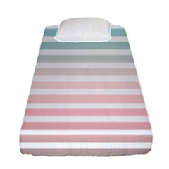 Horizontal Pinstripes In Soft Colors Fitted Sheet (single Size) by shawlin