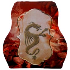 Wonderful Chinese Dragon With Flowers On The Background Car Seat Velour Cushion 