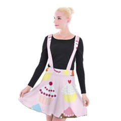 Eat Cupcakes Suspender Skater Skirt by WensdaiAmbrose