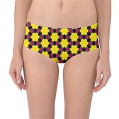 Pattern Colorful Background Texture Mid-waist Bikini Bottoms