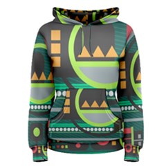 Background Colors Abstract Shapes Women s Pullover Hoodie by Nexatart