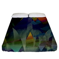 Mountains Abstract Mountain Range Fitted Sheet (queen Size) by Nexatart