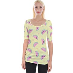 Watermelon Wallpapers  Creative Illustration And Pattern Wide Neckline Tee