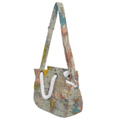 World Map Vintage Rope Handles Shoulder Strap Bag by BangZart