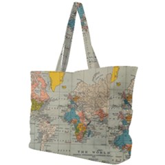 World Map Vintage Simple Shoulder Bag by BangZart