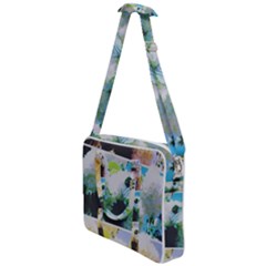 Faded Snowball Branch Collage (ii) Cross Body Office Bag by okhismakingart