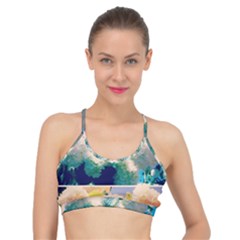 Washed Out Snowball Branch Collage (iv) Basic Training Sports Bra