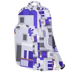 Background Santorini Greece Double Compartment Backpack by Pakrebo