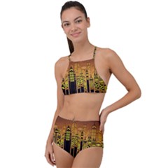 Buildings Skyscrapers City High Waist Tankini Set by Pakrebo