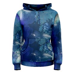 Wonderful Elegant Floral Design Women s Pullover Hoodie by FantasyWorld7