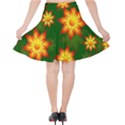 Flower Pattern Floral Non Seamless Velvet High Waist Skirt View2