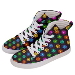 Pattern Background Colorful Design Men s Hi-top Skate Sneakers