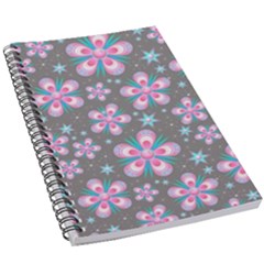 Seamless Pattern Flowers Pink 5 5  X 8 5  Notebook by Pakrebo