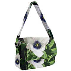 Blue Centered Tulip Courier Bag by okhismakingart