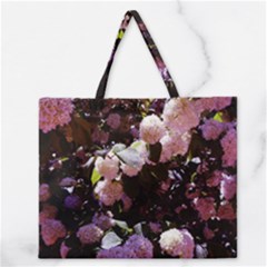 Purple Snowballs Zipper Large Tote Bag by okhismakingart