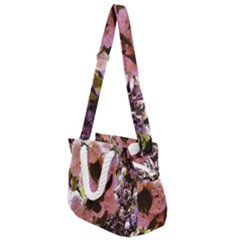 Pink Snowballs Rope Handles Shoulder Strap Bag by okhismakingart