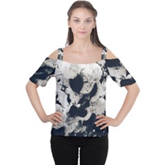 High Contrast Black And White Snowballs Cutout Shoulder Tee