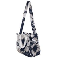 High Contrast Black And White Snowballs Rope Handles Shoulder Strap Bag by okhismakingart