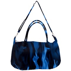 Smoke Flame Abstract Blue Removal Strap Handbag