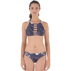 Purple Marble Digital Abstract Perfectly Cut Out Bikini Set by Pakrebo