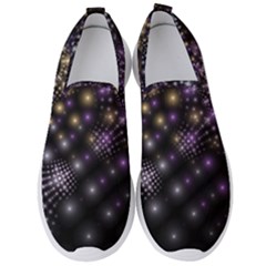 Fractal Spheres Glitter Design Men s Slip On Sneakers by Pakrebo