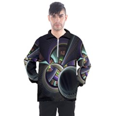 Fractal Fractal Art Multi Color Men s Half Zip Pullover