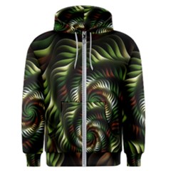 Fractal Christmas Colors Christmas Men s Zipper Hoodie by Pakrebo