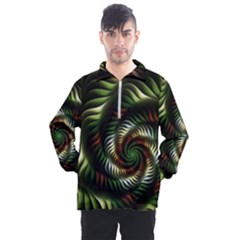 Fractal Christmas Colors Christmas Men s Half Zip Pullover by Pakrebo