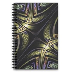 Fractal Braids Texture Pattern 5 5  X 8 5  Notebook by Pakrebo