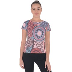 Print Short Sleeve Sports Top 