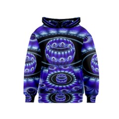 Fractal Blue Sphere 3d Pattern Kids  Pullover Hoodie by Pakrebo