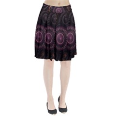 Fractal Gears Steampunk Gearwheel Pleated Skirt