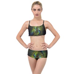 Fractal Abstract Design Fractal Art Layered Top Bikini Set by Pakrebo