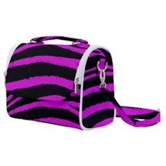 Pink Zebra Satchel Shoulder Bag by ArtistRoseanneJones