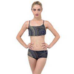 Fractal Spikes Gears Abstract Layered Top Bikini Set
