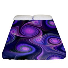 Abstract Pattern Fractal Wallpaper Fitted Sheet (queen Size) by Pakrebo