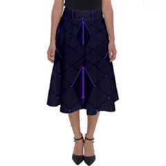 Futuristic Pyramids Perspective Perfect Length Midi Skirt