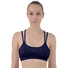 Futuristic Pyramids Perspective Line Them Up Sports Bra by Pakrebo