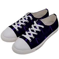 Futuristic Pyramids Perspective Women s Low Top Canvas Sneakers
