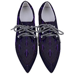 Futuristic Pyramids Perspective Pointed Oxford Shoes by Pakrebo