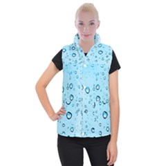 Drops Water Pane Rain Glass Women s Button Up Vest by Pakrebo