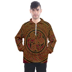 Celtic Spiritual Pattern Art Men s Half Zip Pullover by Pakrebo