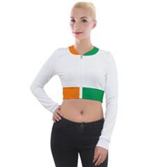 Ireland Flag Irish Flag Long Sleeve Cropped Velvet Jacket