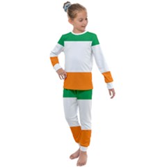 Flag Of Ireland Irish Flag Kids  Long Sleeve Set  by FlagGallery