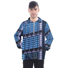 Abstract Architecture Background Men s Half Zip Pullover