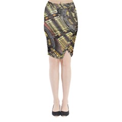 Render 3d Fractal Design Metal Midi Wrap Pencil Skirt