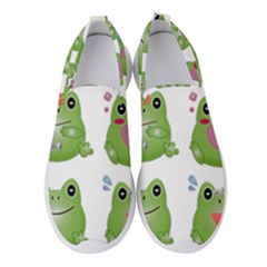 Kawaii Frog Rainy Season Japanese Women s Slip On Sneakers by Pakrebo